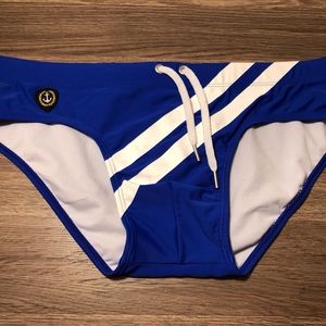 Zara Men's Blue Swimsuit Brief size L